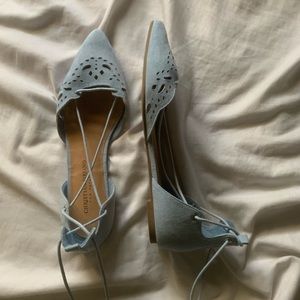 Blue tie dress shoes